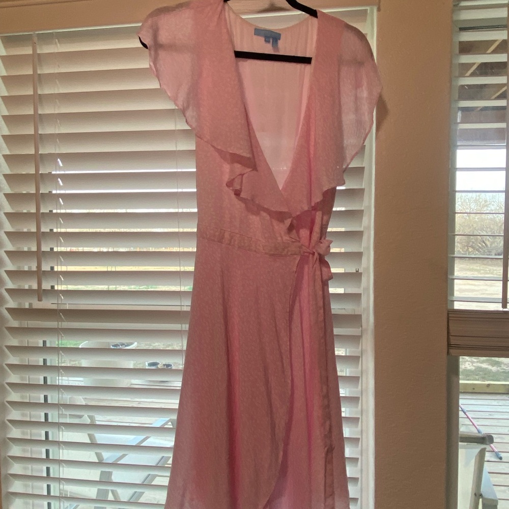 Draper James RSVP Ruffle Pink Wrap Dress